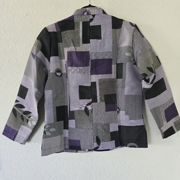 Tudor Court Art To Wear Jacket Women PM 5Button Tapestry Mixed Print Boho - Picture 13 of 14